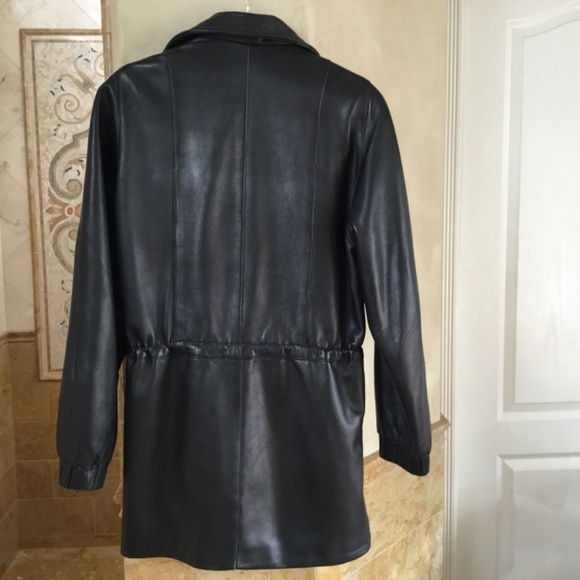 Damselle Vintage Chocolate Leather Coat - Picture 2 of 16
